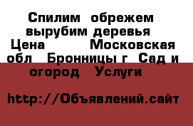 Спилим, обрежем, вырубим деревья › Цена ­ 900 - Московская обл., Бронницы г. Сад и огород » Услуги   